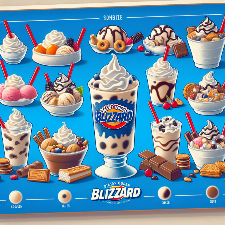 Dairy Queen Blizzard Menu