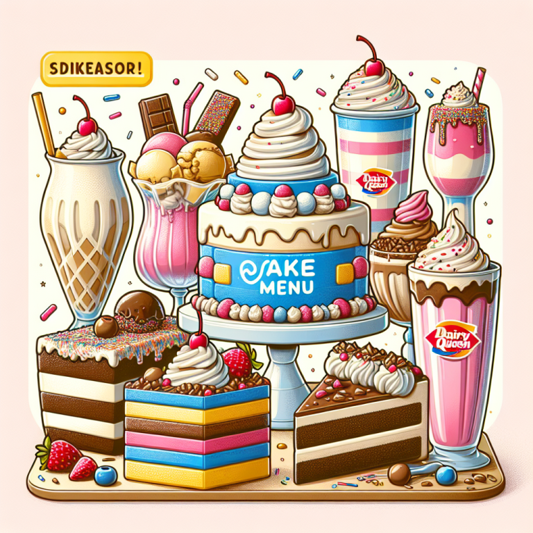 Dairy Queen Cake Menu