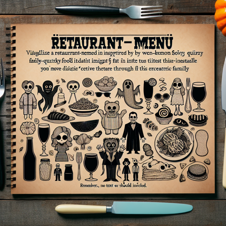 Burger King Addams Family Menu