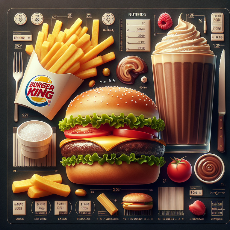 Burger King Nutrition Menu