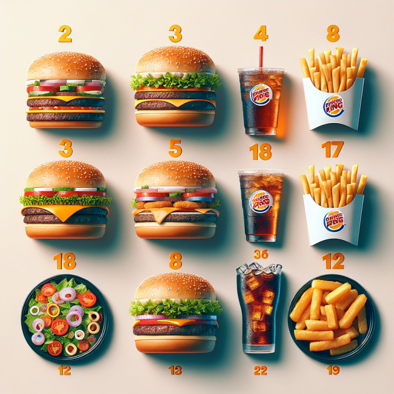 Burger King Menu With Calories