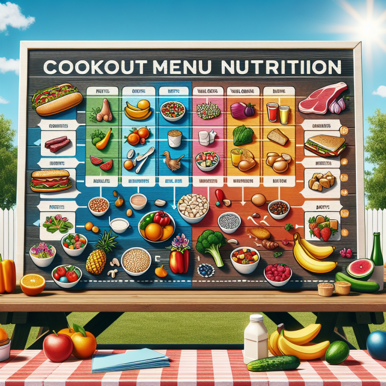 Cookout Menu Nutrition