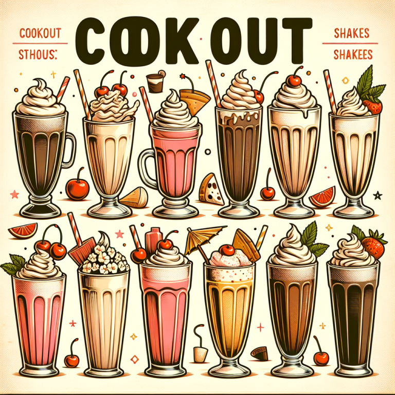 Cookout Menu Shakes