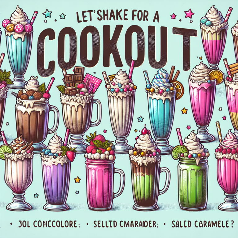 Cookout Milkshakes Menu