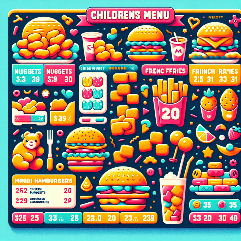 Wendyʼs Kids Menu