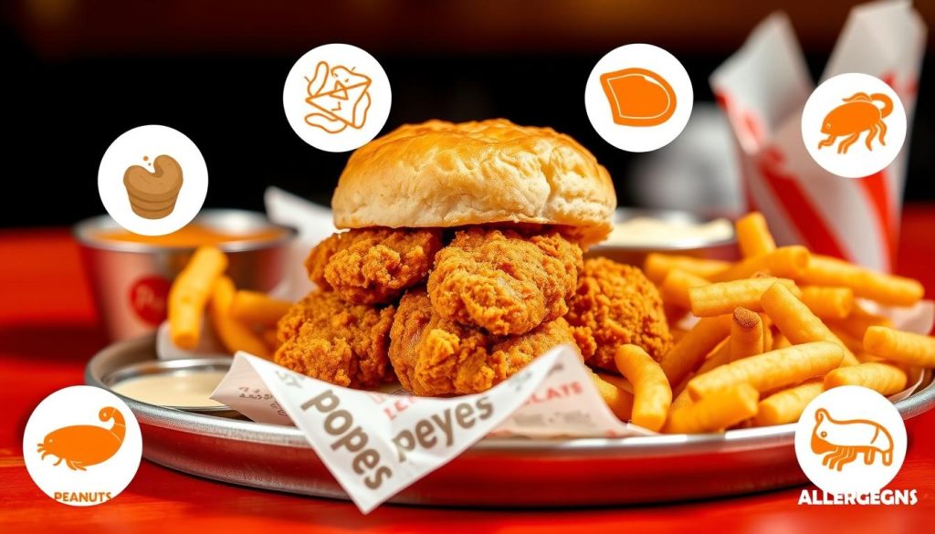 popeyes chicken menu allergens